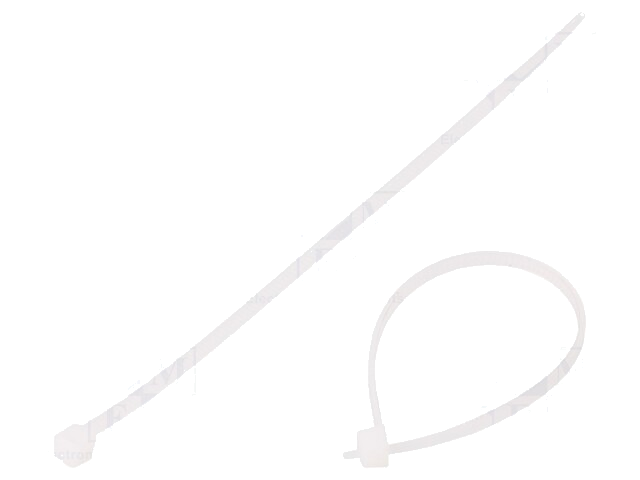 Kabelbinder; L: 120mm; W: 2,5mm; polyamide; 80N; natuurlijk; UL94V-2 Kabelbinder; L: 120mm; W: 2,5mm; polyamide; 80N; natuurlijk; UL94V-2